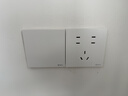 公牛（BULL）开关插座G57蝶翼超薄10A七孔大面板插座G57Z323暮雪白暗装 实拍图
