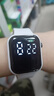 其他品牌高颜值LED手表时尚方形学生科技感超强夜光数字个性运动 白色 实拍图