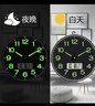 鹏创夜光挂钟卧室创意钟表客厅石英钟家用时钟轻奢现代壁钟挂表挂墙 实拍图