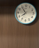 康巴丝（Compas）挂钟 静音简约钟表客厅石英钟表挂墙时钟 c2855 蓝色 26cm 实拍图