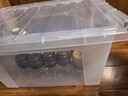 禧天龙塑料衣物收纳箱书籍储物箱65L 透明  1个装 不带轮 实拍图