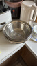 茶花不锈钢沥水篮 家用淘米洗菜洗碗 不锈钢漏盆菜篮子水果盘28cm 实拍图