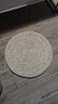 TaTanice 蒲团打坐垫 手工蒲草圆形禅修垫榻榻米坐垫40*40*1.5cm 实拍图