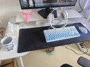奥伦福特  电脑桌台式家用电竞游戏桌办公书桌简约书房写字桌子 简约白碳纤纹单桌-140*60 升级款电竞桌 实拍图