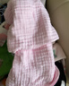 全棉时代 婴儿浴巾 6层水洗纱布浴巾 纯棉大毛巾礼盒装 粉色115*115cm 实拍图