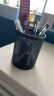 得力(deli)密集金属网纹圆形笔筒 创意桌面收纳盒 办公学习用品 黑色909 实拍图