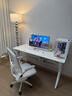 汤能优品电脑桌台式家用电竞游戏桌简约卧室书桌办公学习桌学生写字小桌子 【桌椅套装】暖白140CM+乳胶椅 实拍图