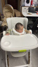 babycare宝宝餐椅6个月以上吃饭可折叠儿童座椅可移动婴儿成长椅 贝壳白 实拍图