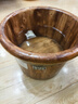川柏香实木泡脚桶木桶洗脚盆木桶家用足浴桶泡脚木质香柏木碳化木制脚盆 30cm 【高温碳化带盖按摩】+艾草60包 实拍图