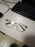 依视路（ESSILOR） 钻晶系列高清耐磨防蓝光近视超薄镜片专业配度数眼镜架男女镜框 金属-全框-2062GY-透明灰 镜框+依视路A4防蓝光1.60现片 实拍图