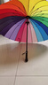 美度（MAYDU）双人雨伞直杆24骨彩虹伞长柄晴雨伞M5002 实拍图