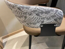 恒乐盛意式极简餐椅黑色轻奢现代设计师靠背感酒店家用岛台扶手椅子 升级款咖色白花纹【请拍双数】 实拍图