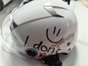 野马（YEMA）3c认证329S电动摩托车头盔男夏季双镜片半盔女夏天防晒安全帽 均码 白色配透明短镜 实拍图