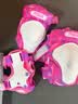米高 轮滑鞋S7儿童花样溜冰鞋全套装平花鞋可调直排轮花式旱冰鞋 粉色升级(MK9头盔+KP1护具+包） S （29-32） 实拍图