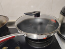 康巴赫炒锅不粘锅316L不锈钢炒菜锅32cm蜂窝平底煎炒锅电磁炉燃气灶通用 实拍图