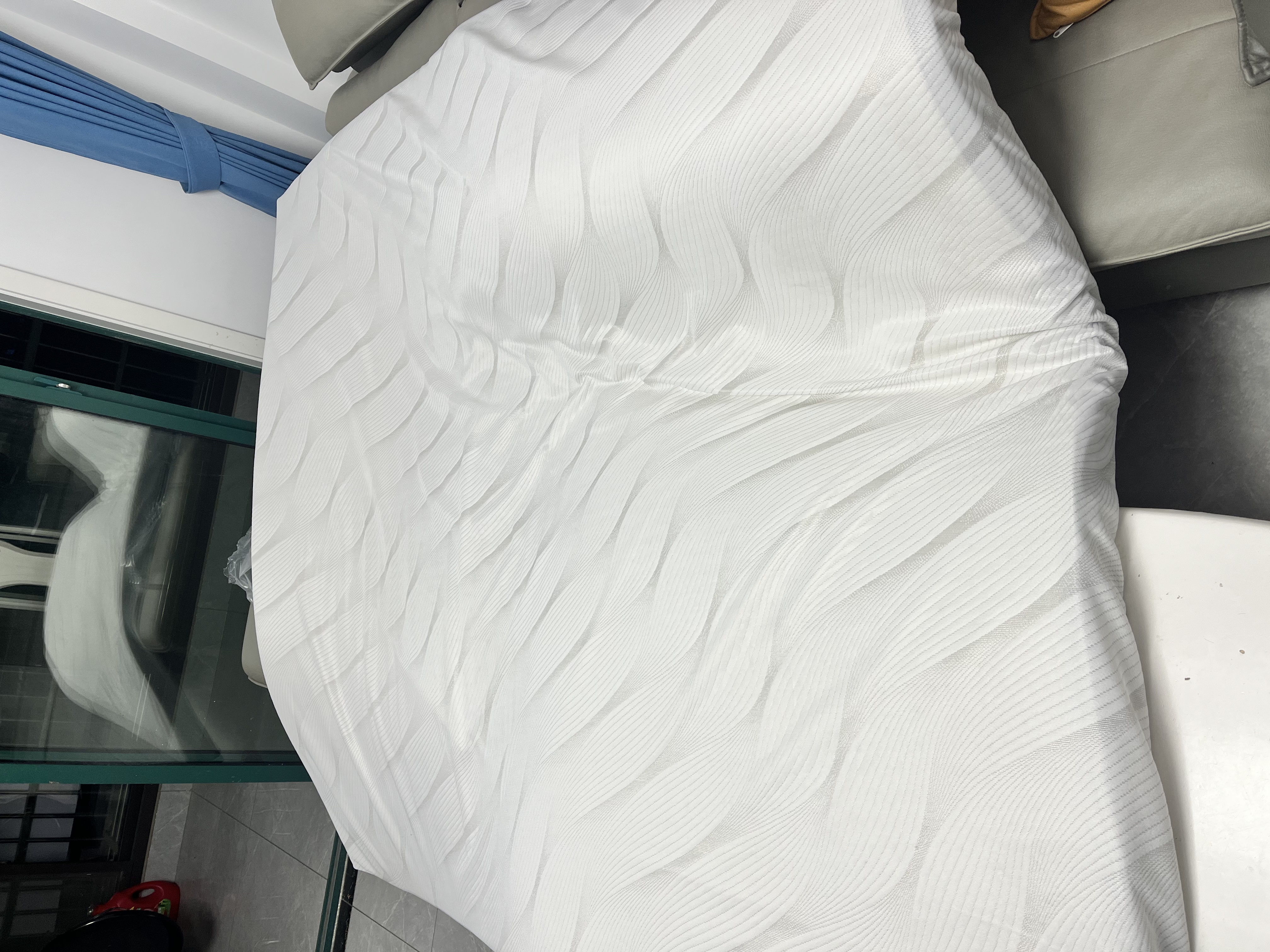 优自然梦享泰国天然乳胶双人床垫家用榻榻米垫5cm85D1.8*2米软硬适中 实拍图