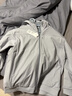 优衣库男装防风摇粒绒拉链连帽开衫/长袖外套481182 02 浅灰色 L /175/100A 实拍图