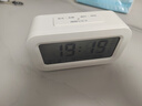康巴丝（Compas）电子闹钟夜光智能语音报时起床神器闹铃强力叫醒儿童学生床头钟开学必备 2139 白色充电款开学季 实拍图