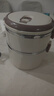 【带饭必备】饭盒带盖上班族保温密封饭盒不锈钢大容量学生便当盒 乳白色2层 实拍图