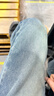 顶峰保罗（Dingfengbaoluo）美式牛仔裤男春秋季高街直筒宽松潮牌男生阔腿长裤DFS05复古蓝XL 实拍图