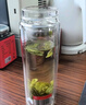 富光 男女士双层玻璃杯 高硼硅玻璃304茶隔水杯子 带茶隔泡茶杯500ml 实拍图