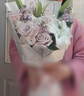 当天小时达520礼物送女朋友老婆道歉百合玫瑰康乃馨鲜花同城递速 仲夏时光白百合曼塔玫瑰花束 实拍图