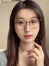 LOHO超轻钛架显白冷茶色眼镜近视女防蓝光高级感素颜眼睛镜框可配度数 实拍图