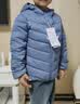 鸭鸭（YAYA）儿童轻薄羽绒服短款小童中大童连帽男女童2023秋冬洋气童装外套 雾霾蓝 140 实拍图
