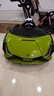 星辰皓兰博基尼儿童电动车四轮玩具可坐人小孩宝宝婴儿遥控汽车闪电SIAN 绿色四驱+遥控+摇摆+皮座+软轮 实拍图