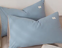 无印良品A类全棉枕套100%纯棉枕套枕巾48x74cm一对装 浅蓝灰 实拍图