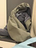 优衣库防风摇粒绒拉链连帽开衫/长袖男装外套481182 57 深橄榄色 4XL /185/128C 实拍图