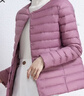 鸭鸭（YAYA）佟丽娅同款轻薄羽绒服女新款冬季短款圆领内胆修身时尚薄外套男 格调紫【女款无领】 M 【建议90-100斤】 实拍图