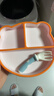 马博士宝宝餐盘硅胶婴儿学吃饭分格儿童餐具辅食碗餐盘带吸盘橙色WY3009 实拍图