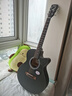 萨伽（SAGA）吉他sf600民谣初学入门男女萨迦木吉他jita萨嘎乐器 40英寸A桶【SA600CBK】暗夜黑缺角-SF600系列 实拍图