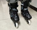 美洲狮（COUGAR ）成人可调码数轮滑鞋直排轮溜冰鞋 黑蓝L码 实拍图
