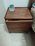 源氏木语实木床头柜北欧卧室收纳柜家用储物柜床边柜橡木胡桃色0.4m双抽 实拍图