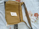 单肩包男帆布包男斜跨包休闲旅游包学院复古大容量横款单肩包斜挎包男士背包 卡其色 实拍图
