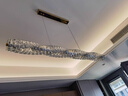 贾小姐的店后现代餐厅吊灯轻奢时尚大气水晶灯设计师款创意餐桌吧台长条灯具 金色款-120CM三色变光 实拍图