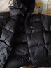 骆驼炽云羽绒服男女冬季连帽防泼防风鸭绒轻暖情侣面包服 黑色 男模展示【炽云】131B 3XL 实拍图
