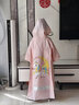 牧萌儿童雨衣带书包位男童女童女孩加长全身学生雨披 粉独角兽 XL 实拍图