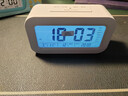 康巴丝（Compas）电子闹钟夜光智能语音报时起床神器闹铃强力叫醒儿童学生床头钟开学必备 2139 白色 开学季 实拍图