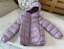 笛莎（DEESHA）童装女童2025秋冬短款三防轻薄羽绒服外套 雾紫 160 实拍图