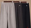 雪夕（XUEXI）妈妈春装毛呢直筒裤中老年女春季松紧腰休闲裤新款长裤 实拍图