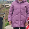 坦博尔羽绒服女中长款连帽休闲妈妈款加厚外套510506D 紫罗兰 170  实拍图