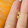 周六福小金花足金999黄金耳钉女积存金黄金计价AC090379 一对 约0.67g 实拍图