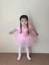 舞东方舞蹈服儿童女秋冬长袖芭蕾舞裙女孩幼儿中国舞跳舞衣服女童练功服 粉色（短袖） 130  (高120-130cm 重38-43斤) 实拍图