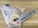 得力（deli）亚克力防沾橡皮套尺15cm4件套学生考研文具高考中考考试绘图套尺(直尺*1+三角尺*2+量角器*1)尺子 实拍图