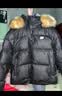 FDR旗舰店 R字毛领连帽羽绒服男女秋冬季加厚保暖面包服外套 黑色（升级版） [可拆卸毛领] L 实拍图