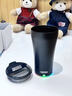膳魔师（THERMOS）便携电动搅拌杯咖啡杯新款陶瓷涂层车载办公室保温杯高颜值水杯子 膳魔师-曜夜黑【395ml】 实拍图