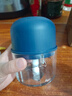 绞肉机小型打蒜器家用绞蒜切蒜器多功能辅食料理机电动蒜泥神器蒜蓉机自动切菜机压蒜器 蓝色升级款 0.26L 加厚玻璃杯 6页刀 实拍图